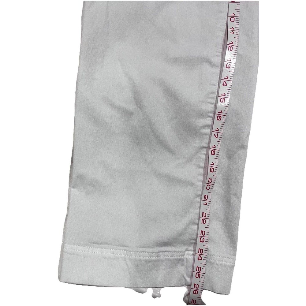 J Jill Denim Stretch Wide Leg Cropped Pants White Size 8T Inseam 26 Inches - Picture 7 of 9